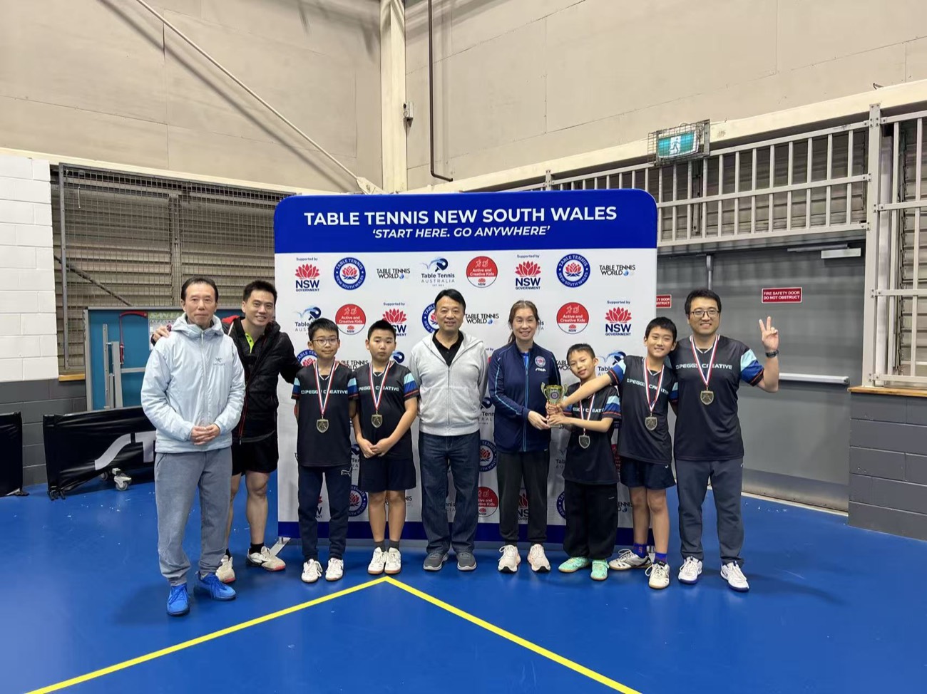The Chatswood athletes with their coaches and the organising committee